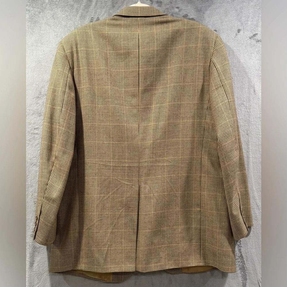 Brooks Brothers 46L‎ Houndstooth Blazer Sport Coat 3 Button 100% Wool